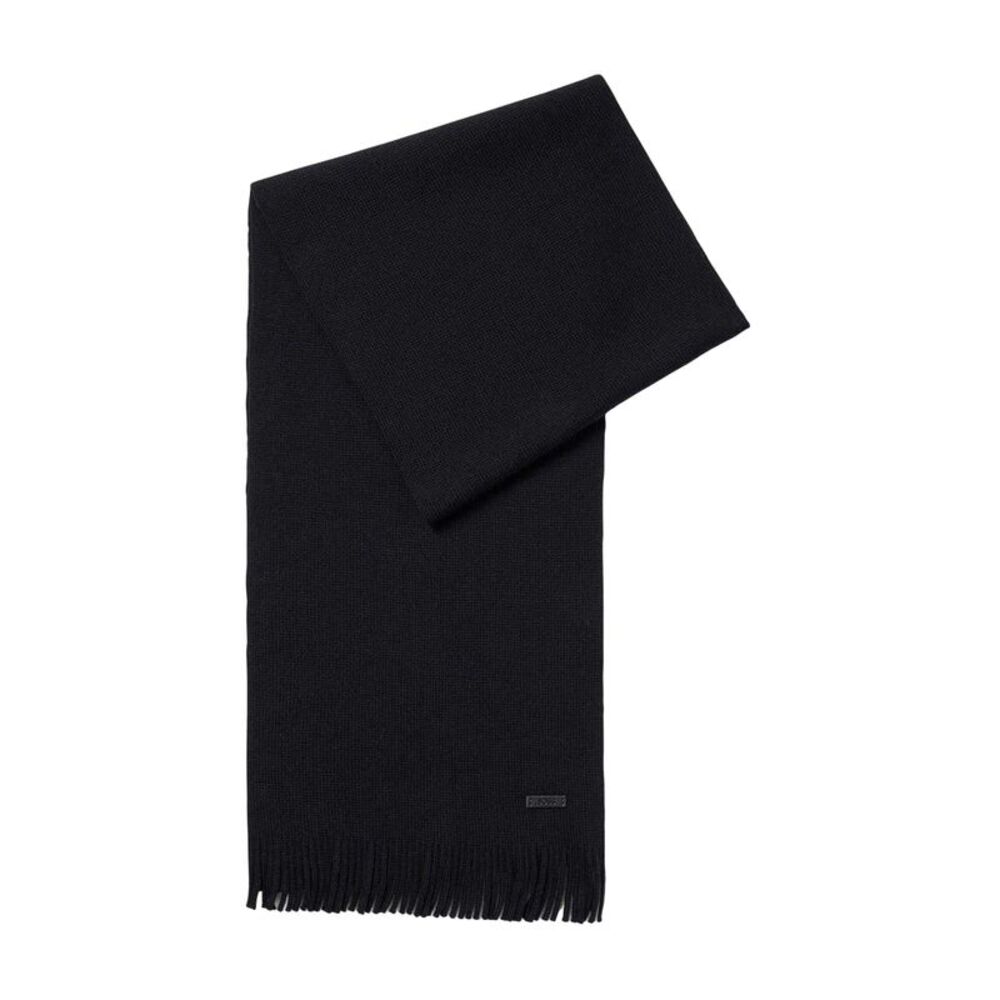Boss Albas Knitted Midweight Scarf / Black